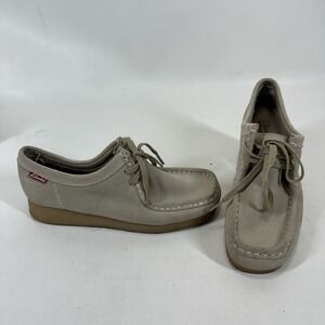 Clarks Originals Wallabee Beige Suede Leather Shoes 6.5 Women Crepe Sole Tan